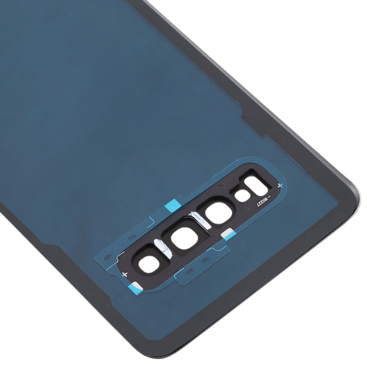 Couvercle de batterie arrière avec objectif d'appareil photo pour Samsung Galaxy S10 (noir)