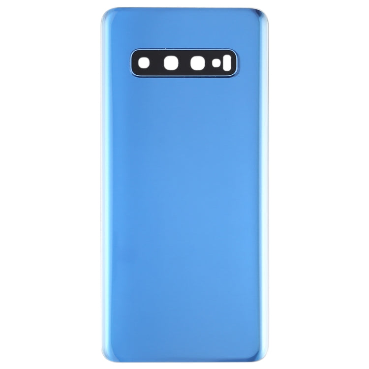 Couvercle de batterie arrière avec objectif d'appareil photo pour Samsung Galaxy S10 (Bleu)