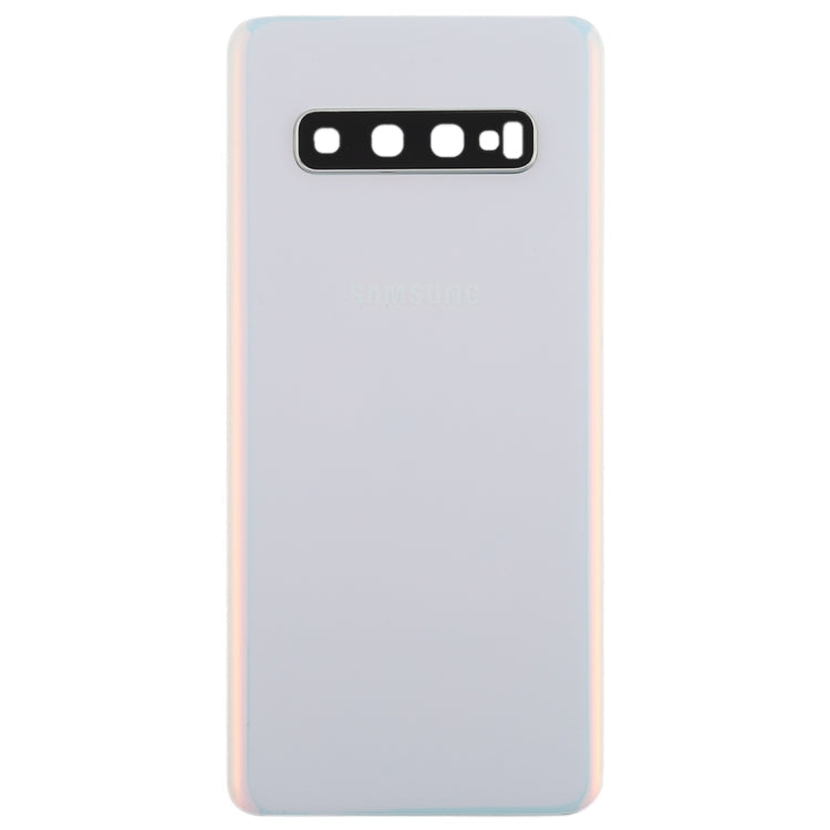 Tapa Trasera de Batería con Lente de Cámara para Samsung Galaxy S10 (Blanco)