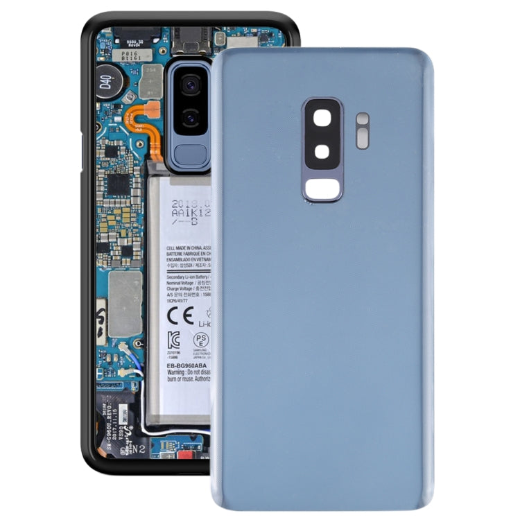 Coque arrière de batterie avec objectif d'appareil photo pour Samsung Galaxy S9 + (Bleu)