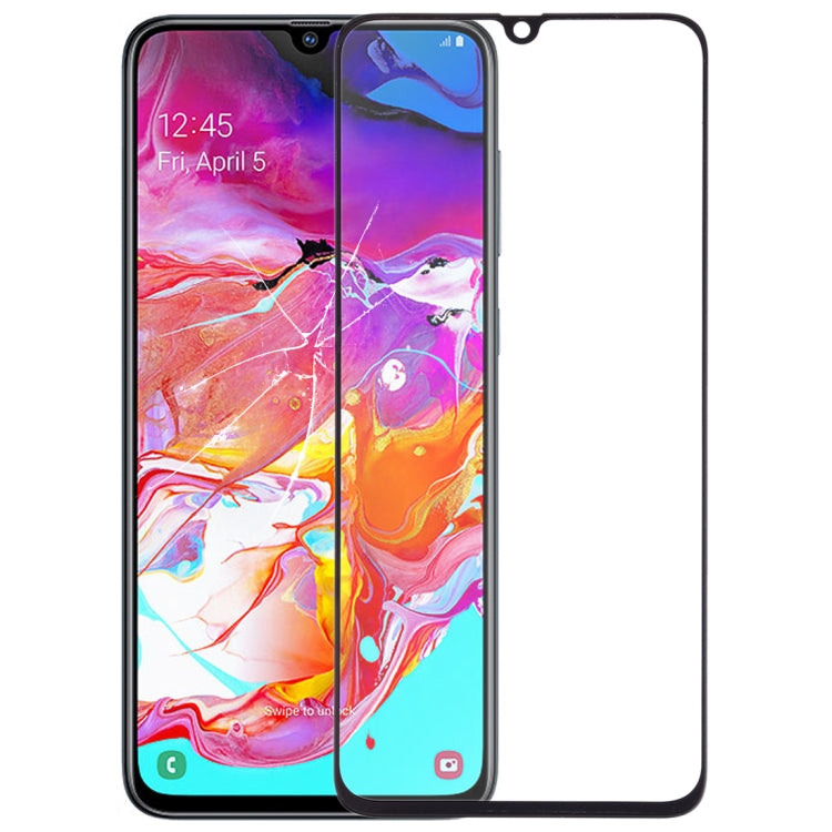 Outer Screen Glass for Samsung Galaxy A70 (Black)