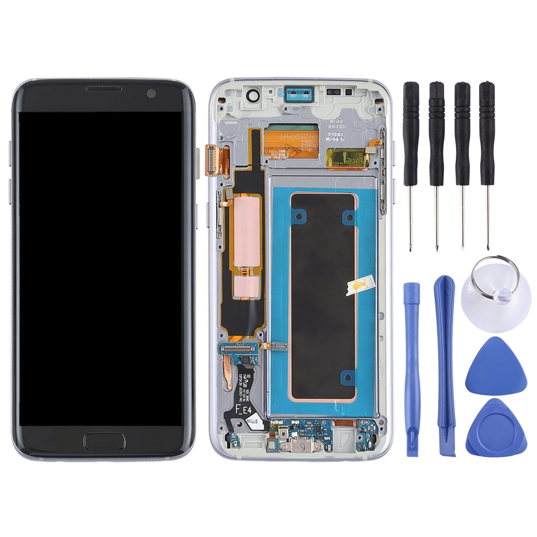 Pantalla Completa AMOLED + Tactil + Marco Samsung Galaxy S7 Edge G935F Negro