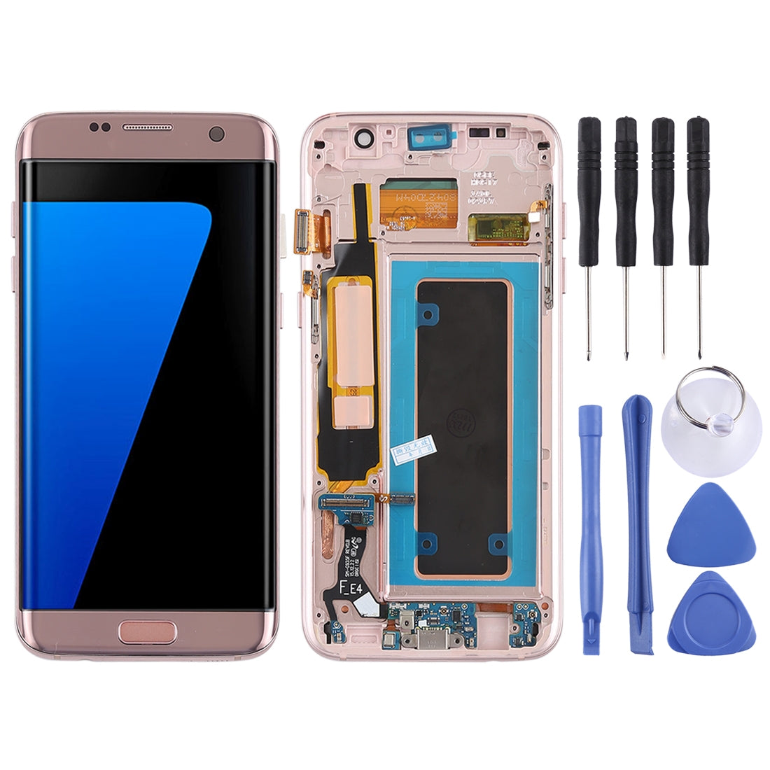 Ecran AMOLED + Tactile + Châssis Samsung Galaxy S7 Edge G935F Or Rose