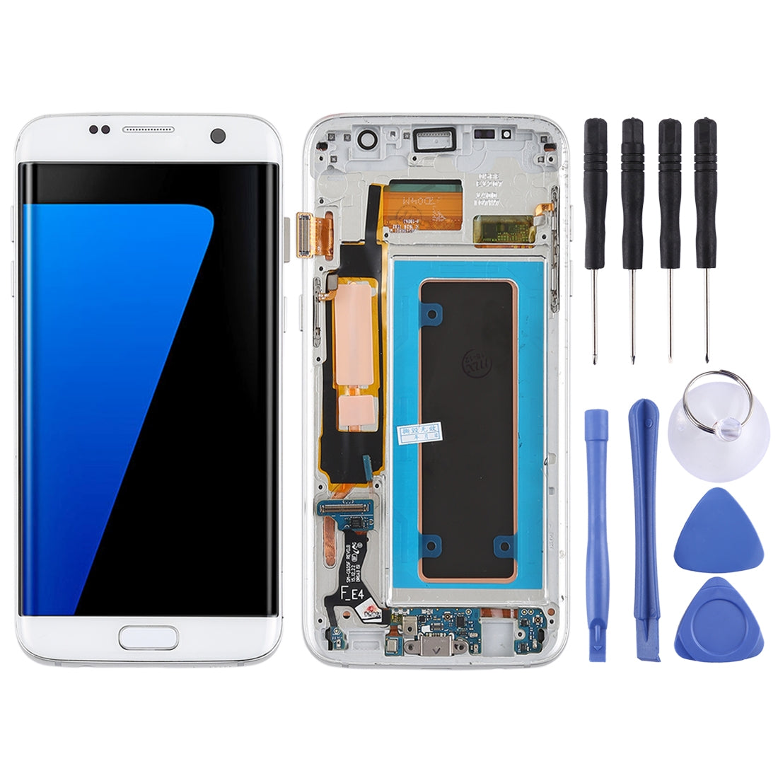Pantalla Completa AMOLED + Tactil + Marco Samsung Galaxy S7 Edge G935F Blanco