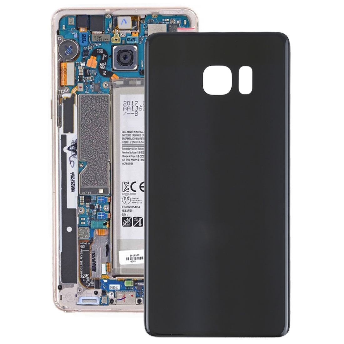 Tapa Bateria Back Cover Samsung Galaxy Note FE N935 N935F DS N935S N935K Negro