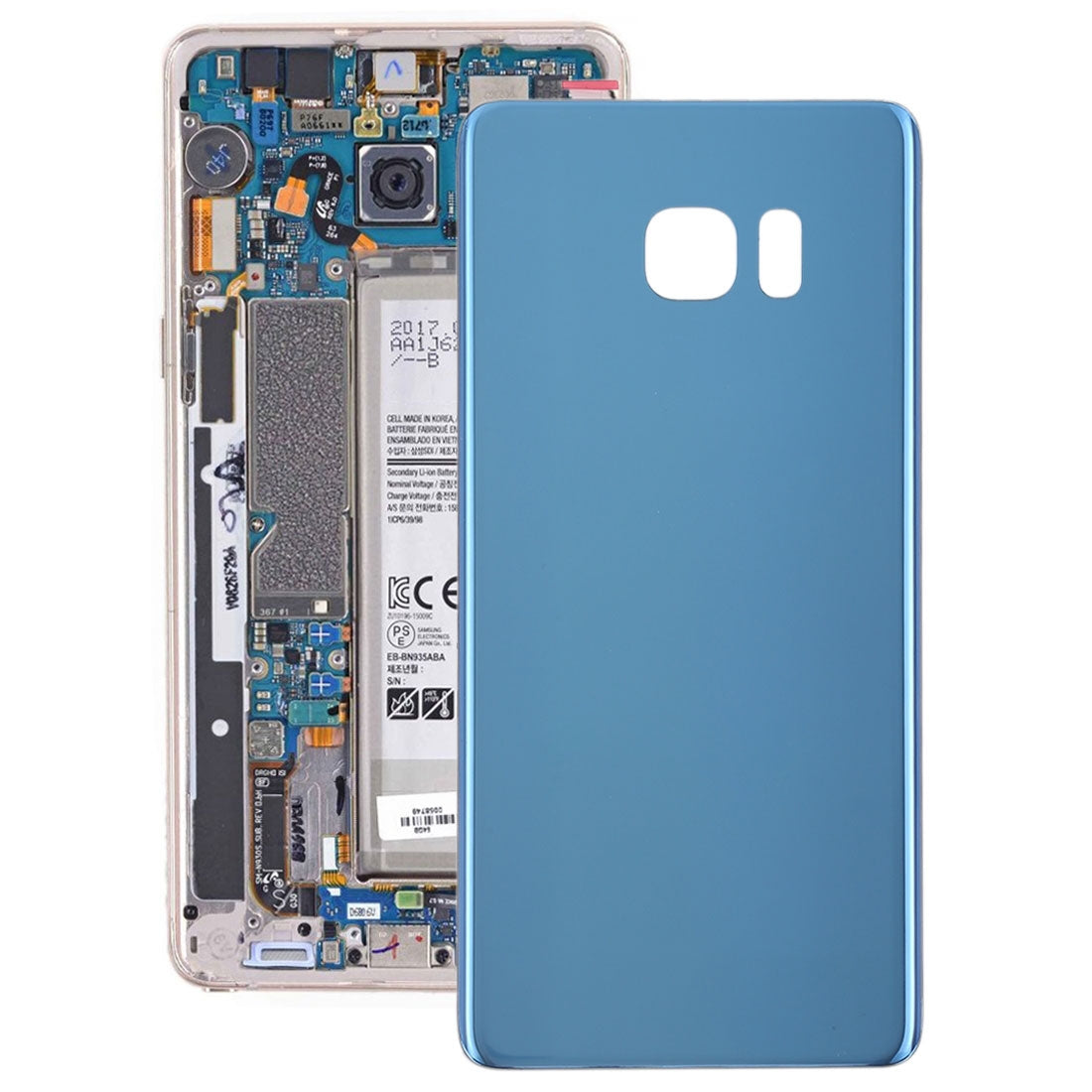 Tapa Bateria Back Cover Samsung Galaxy Note FE N935 N935F DS N935S N935K Azul