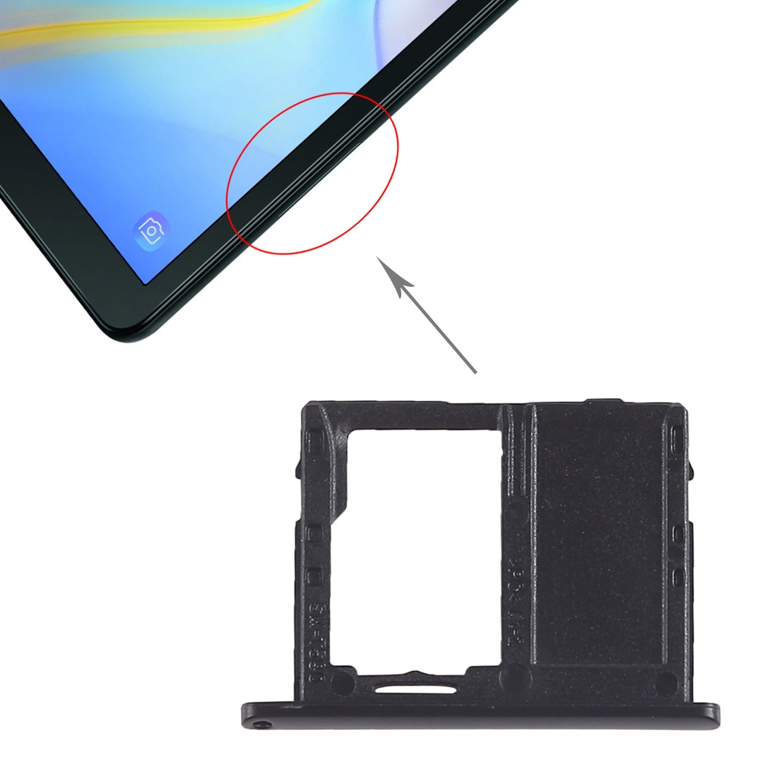 Micro SD Tray Holder Samsung Galaxy Tab A 10.5 T590 WIFI Black