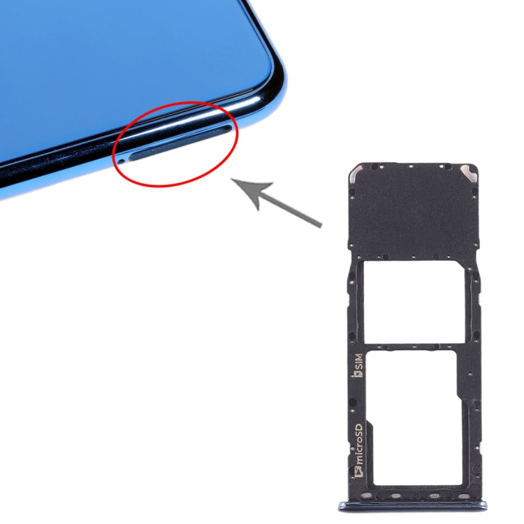 Bandeja de Tarjeta SIM + Bandeja de Tarjeta Micro SD para Samsung Galaxy A7 (2018) / A750F (Negro)