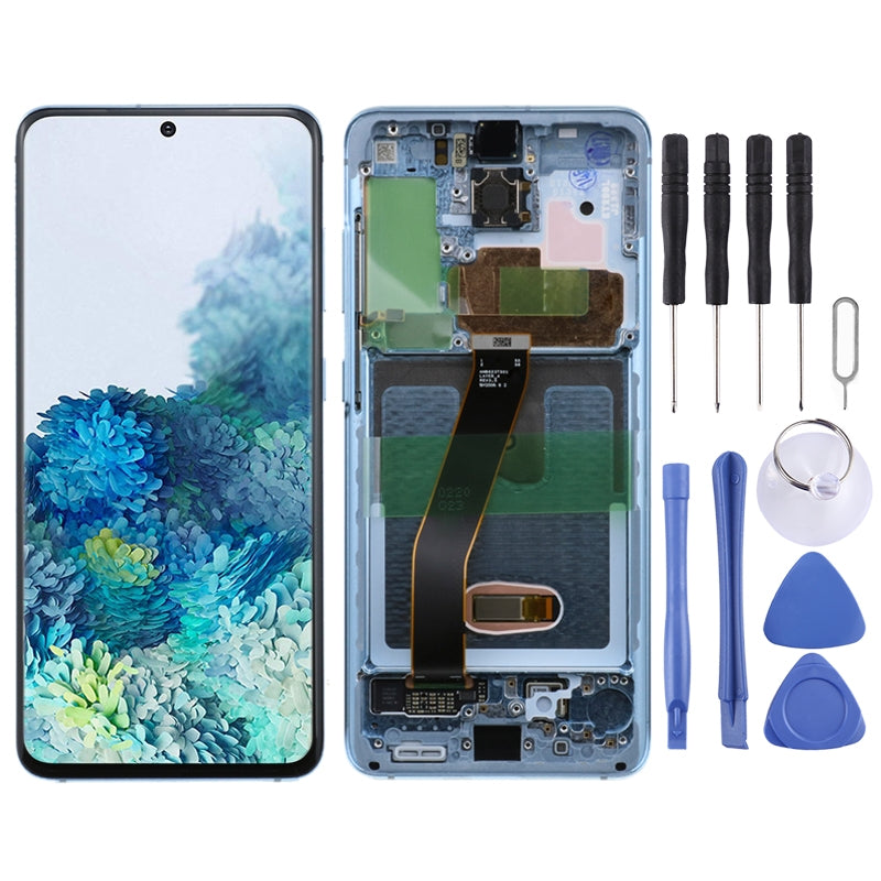 Pantalla Completa LCD + Tactil + Marco (Amoled Versión) Samsung Galaxy S20 Azul