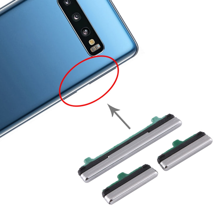 Botón de Encendido y Botón de Control de Volumen para Samsung Galaxy S10 5G (Plata)