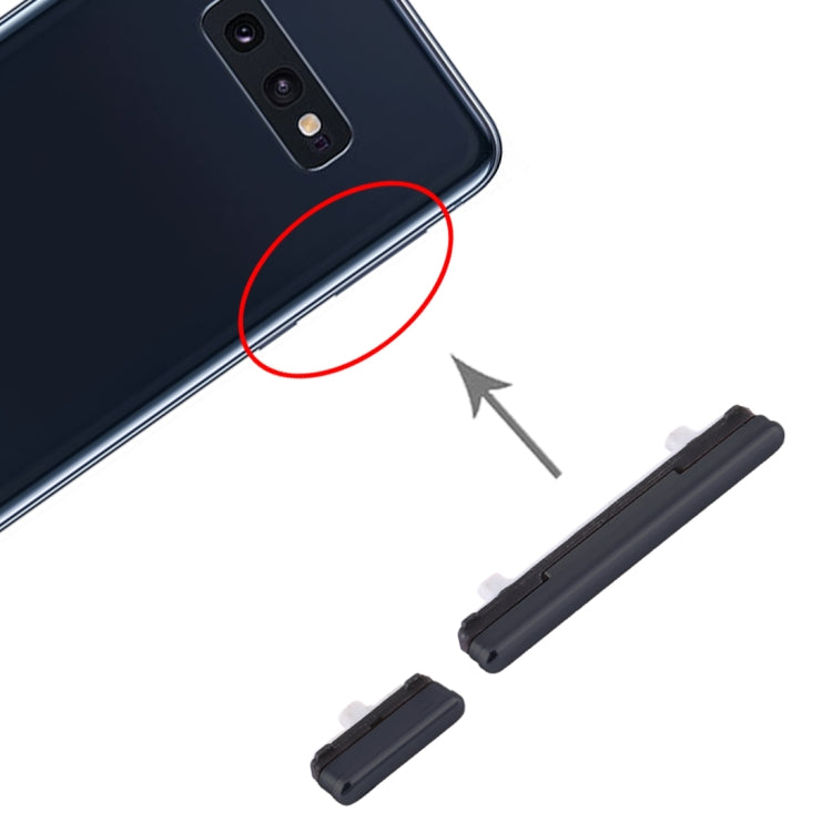 Botón de Encendido y Botón de Control de Volumen para Samsung Galaxy S10e (Negro)