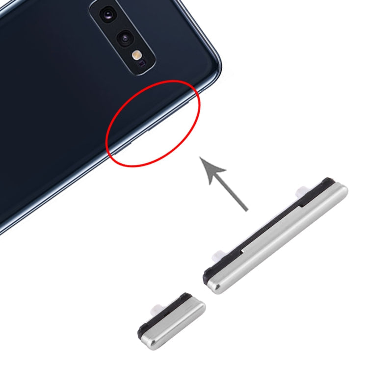 Botón de Encendido y Botón de Control de Volumen para Samsung Galaxy S10e (Plata)