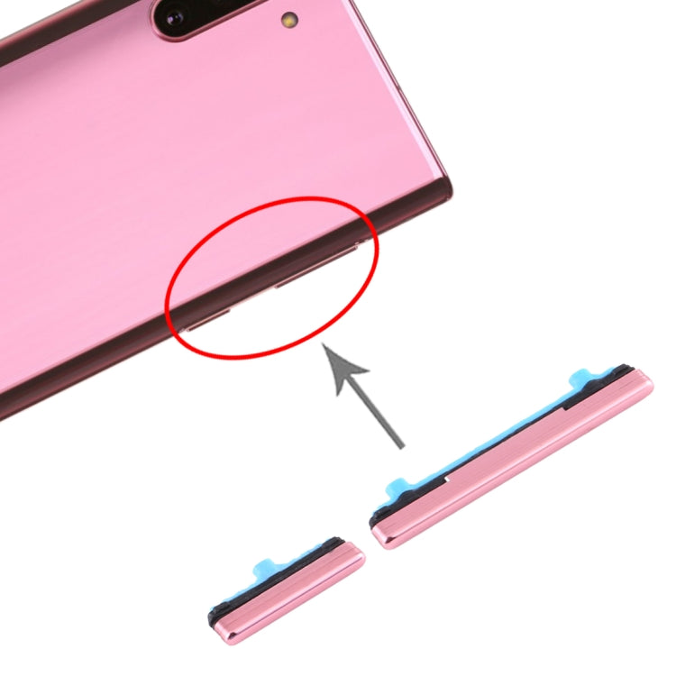 Botón de Encendido y Botón de Control de Volumen para Samsung Galaxy Note 10 (Rosa)