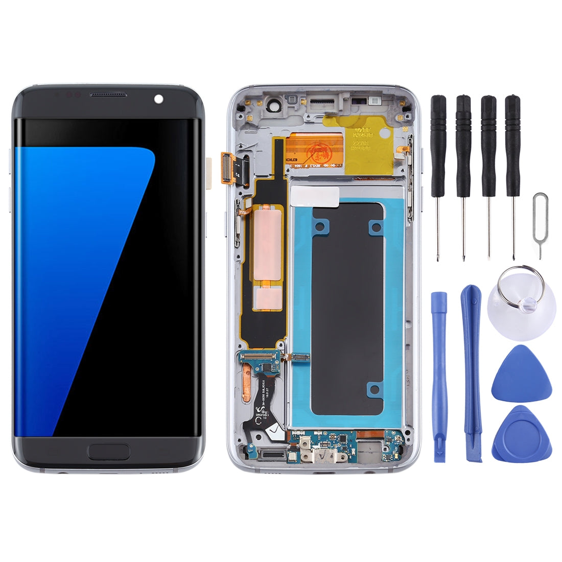 Ecran Complet LCD + Tactile + Châssis (Oled) Samsung Galaxy S7 Edge G935F Noir