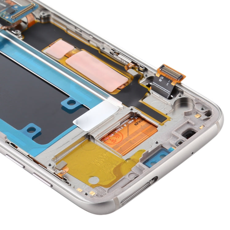 Ecran LCD OLED et Numériseur Tactile avec Cadre pour Samsung Galaxy S7 Edge / SM-G935F (Or)