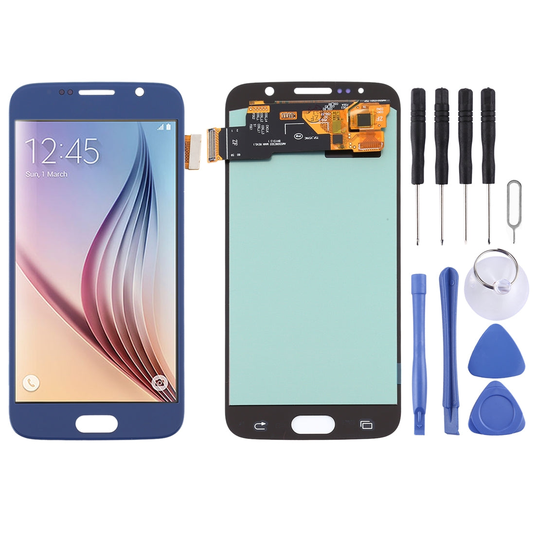 Ecran Complet OLED + Numériseur Tactile Samsung Galaxy S6 Bleu