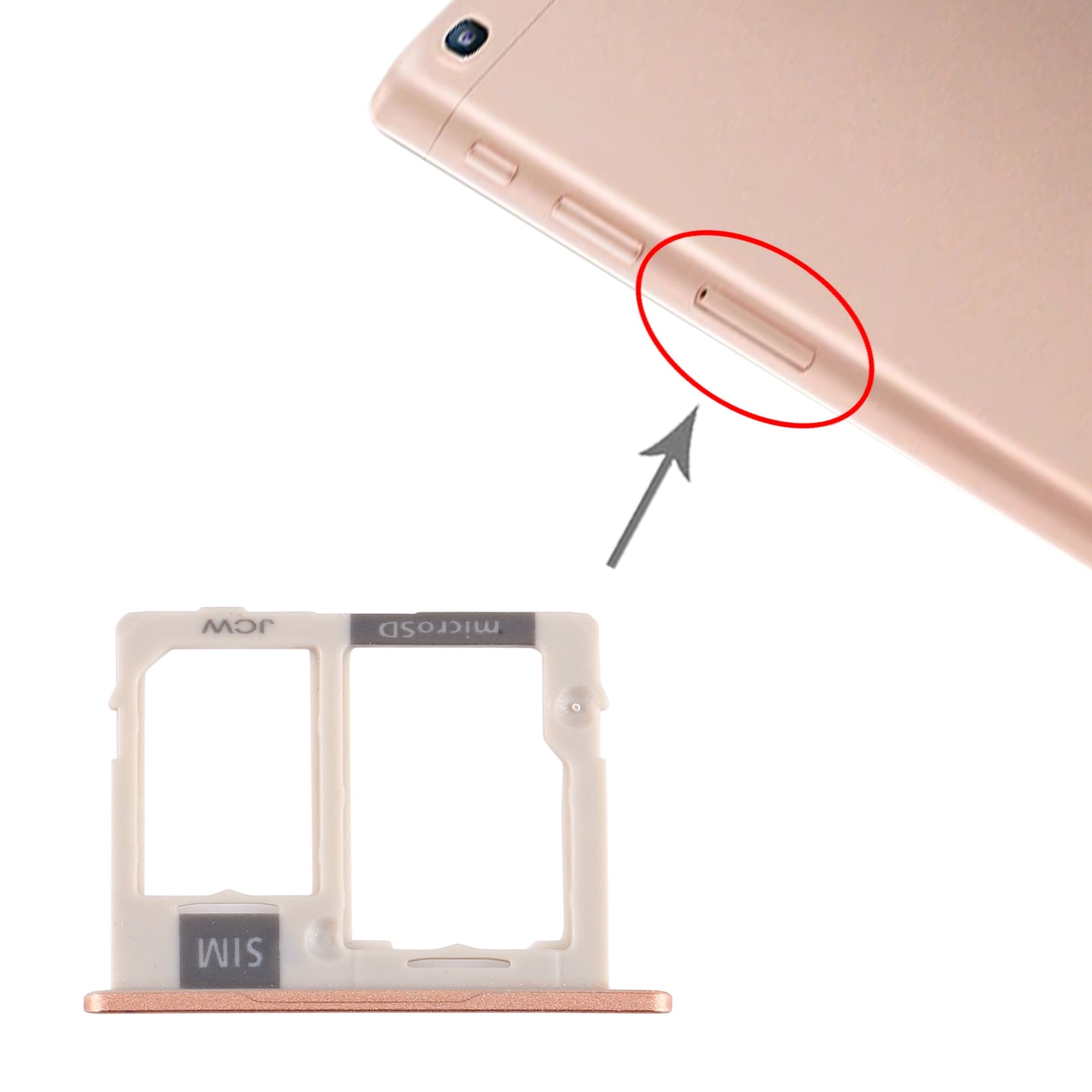 SIM / Micro SD Holder Tray Samsung Galaxy Tab A 10.1 2019 / T515 Gold