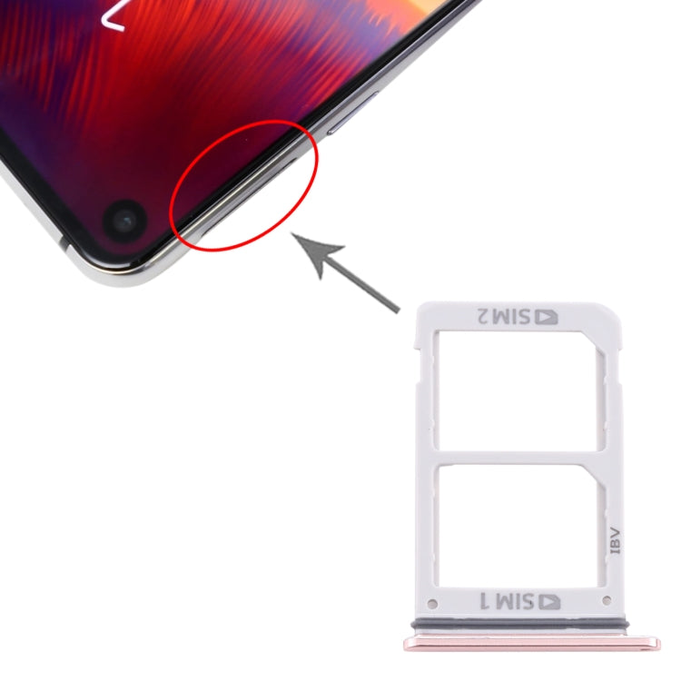 Tarjeta SIM Tray + Bandeja de Tarjetas SIM para Samsung Galaxy A8S / Samsung Galaxy A9 Pro 2019 (Rosa)