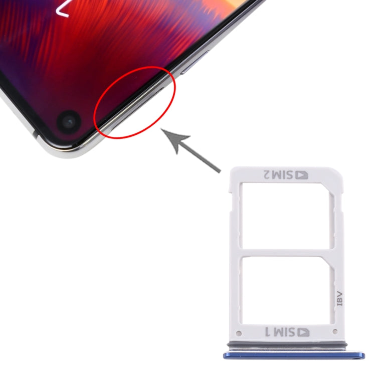 Tiroir Carte SIM + Tiroir Carte SIM pour Samsung Galaxy A8S / Samsung Galaxy A9 Pro 2019 (Bleu)