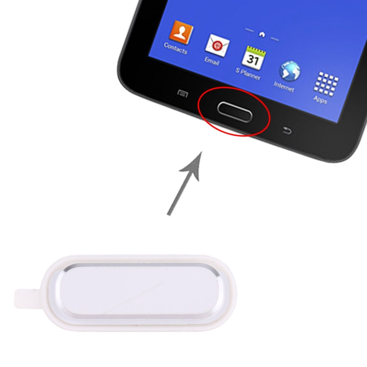 Clé d'accueil pour Samsung Galaxy Tab 3 Lite 7.0 SM-T110 / T111 / T116 (Blanc)
