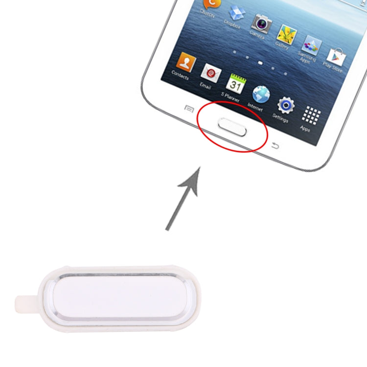 Clé d'accueil pour Samsung Galaxy Tab 3 7.0 SM-T210 / T211 / T217 (Blanc)