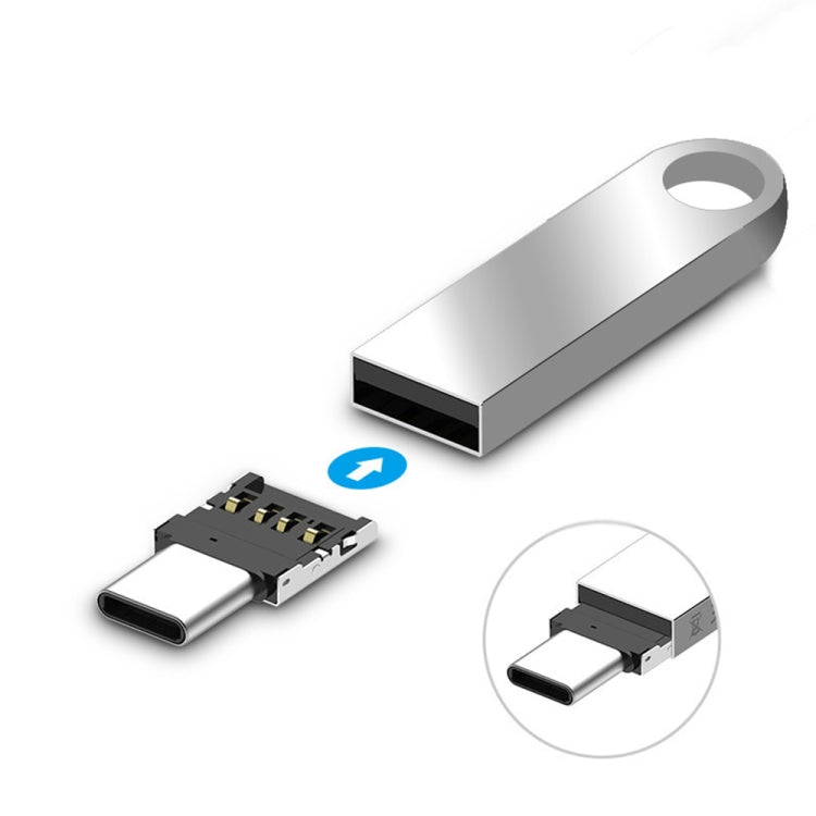 Mini connecteur d'adaptateur USB-C / Type-C en alliage d'aluminium vers USB OTG OTG