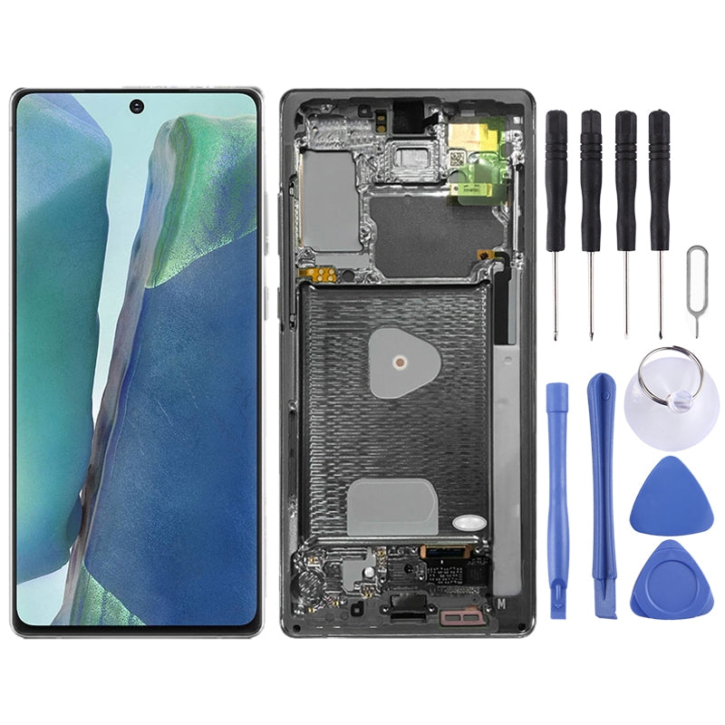 Ecran complet LCD + Tactile + Châssis Samsung Galaxy Note 20 N980 Argent