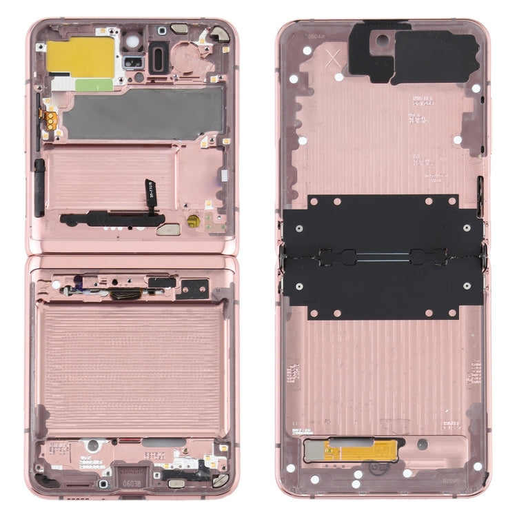 Plaque de cadre intermédiaire pour Samsung Galaxy Z Flip 5G SM-F707 (Rose)