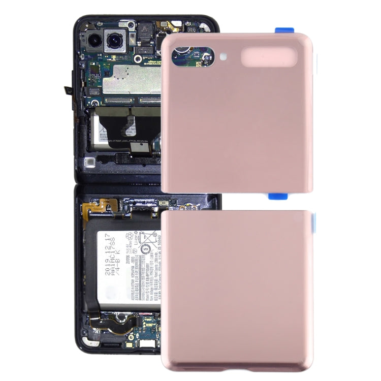 Cache batterie arrière pour Samsung Galaxy Z Flip 5G SM-F707 (Rose)