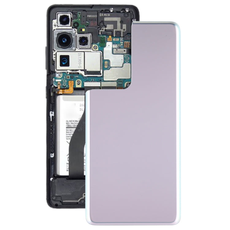 Cache batterie arrière pour Samsung Galaxy S21 Ultra 5G (Argent)