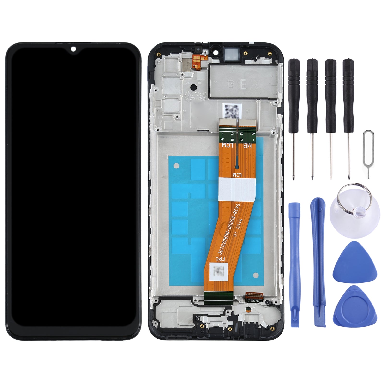 Ecran complet LCD + Tactile + Châssis Samsung Galaxy A02s A025F (Version GE)