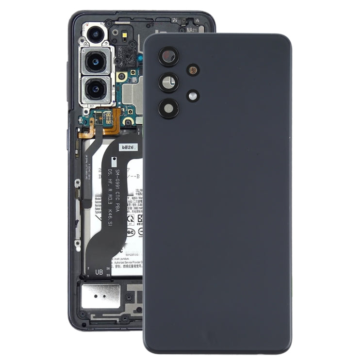Battery Back Cover with Camera Lens Cover for Samsung Galaxy A32 4G (Black)