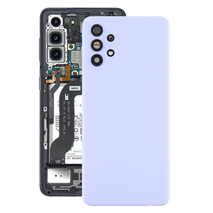 Coque arrière de batterie avec cache d'objectif d'appareil photo pour Samsung Galaxy A32 5G (Violet)