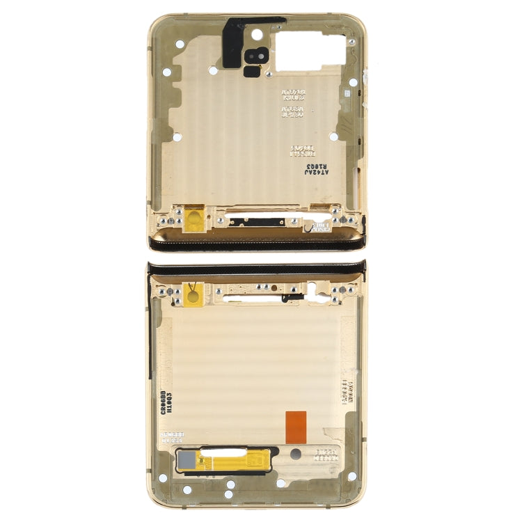 Top + Lower Middle Frame Plate for Samsung Galaxy Z Flip 5G SM-F707 (Gold)