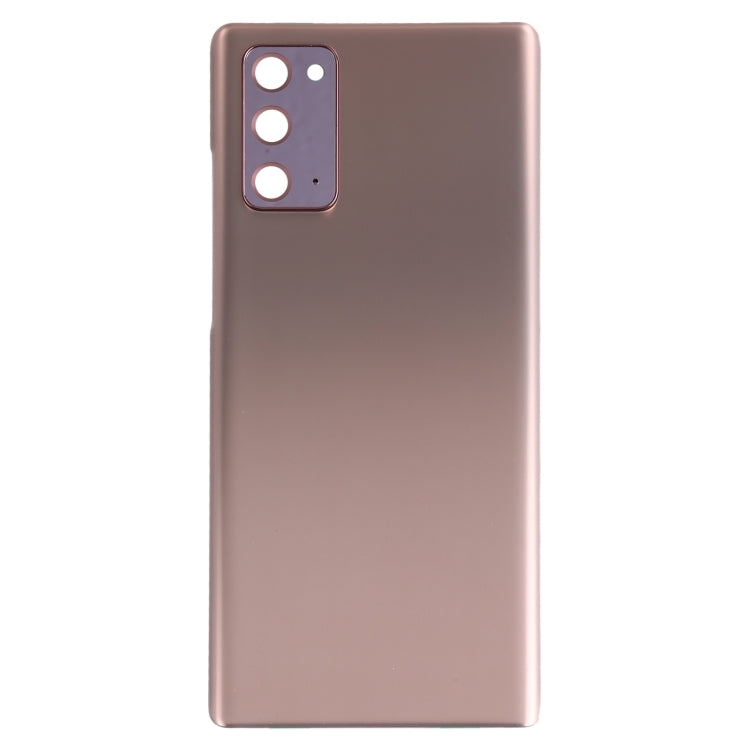 Coque arrière de batterie avec cache d'objectif d'appareil photo pour Samsung Galaxy Note 20 (or rose)