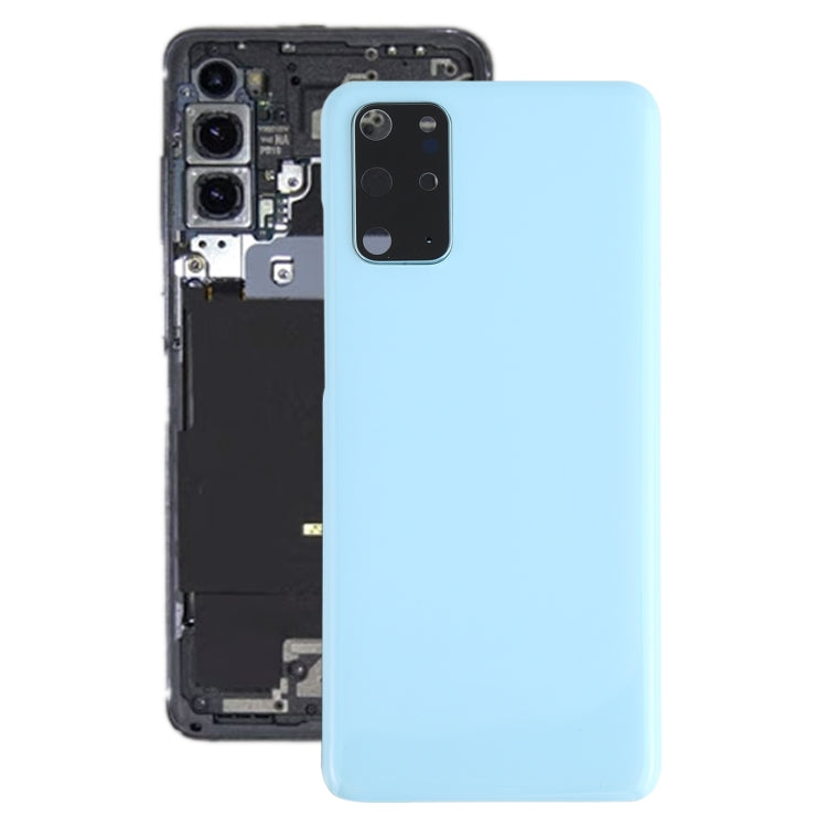 Couvercle de batterie arrière avec couvercle d'objectif d'appareil photo pour Samsung Galaxy S20+ (Bleu)