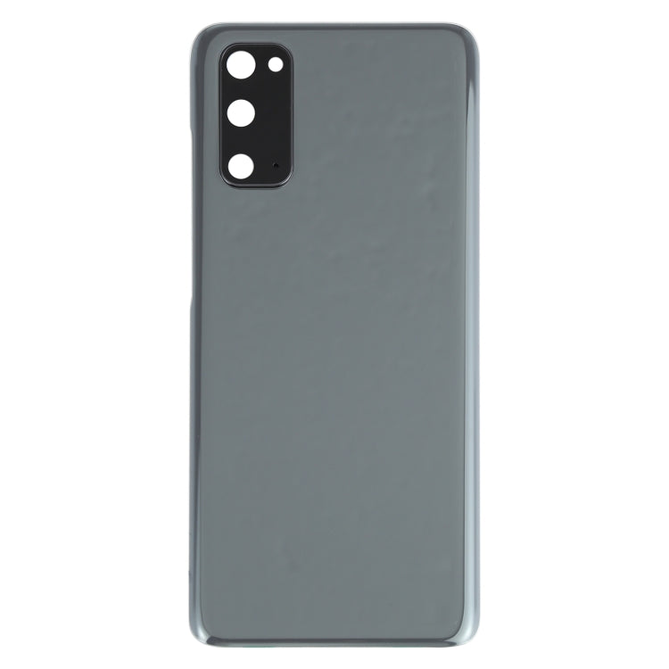 Coque arrière de batterie avec cache d'objectif d'appareil photo pour Samsung Galaxy S20 (gris)