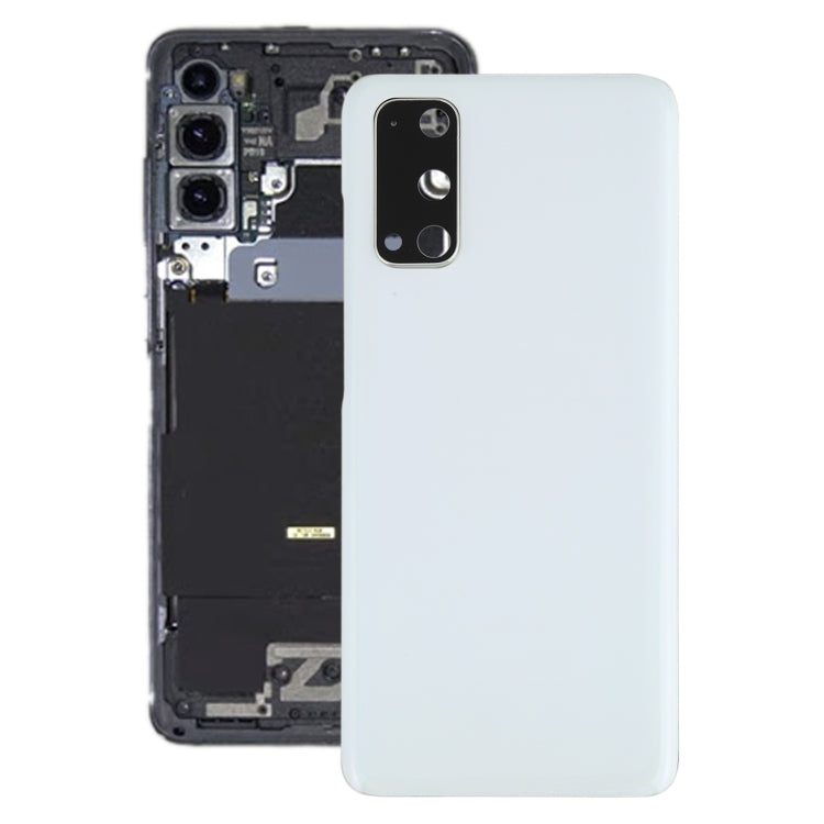 Coque arrière de batterie avec cache d'objectif d'appareil photo pour Samsung Galaxy S20 (blanc)