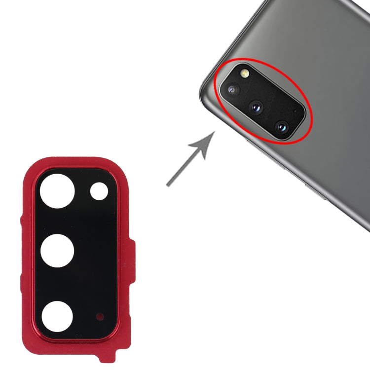 Couvercle d'objectif d'appareil photo pour Samsung Galaxy S20 (rouge)