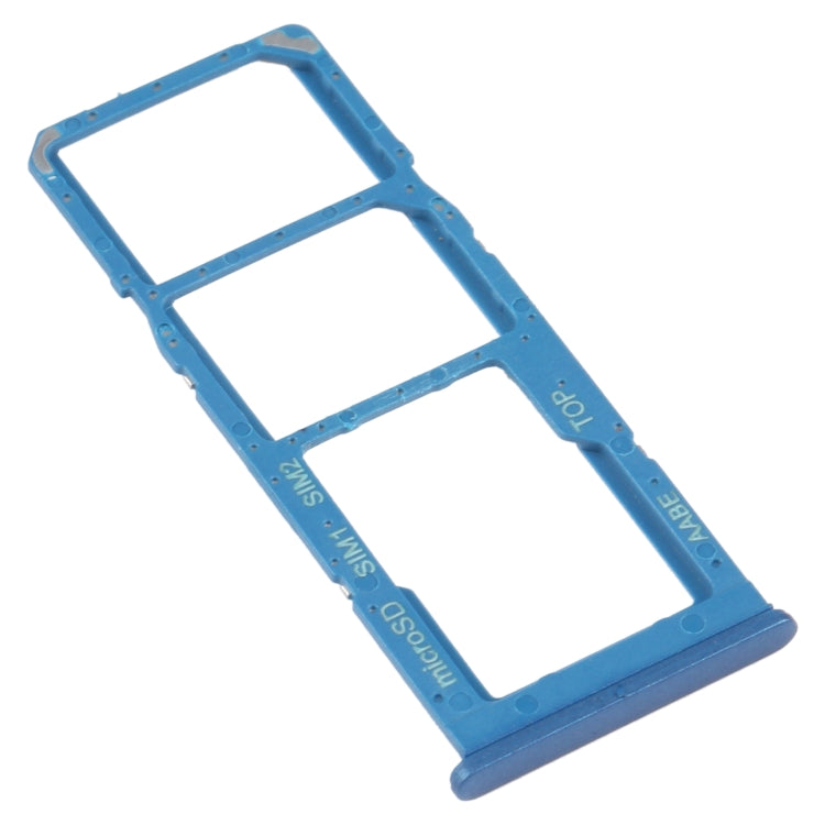 Tarjeta de Tarjeta SIM Bandeja de Tarjeta SIM + Bandeja de Tarjeta Micro SD para Samsung Galaxy A12 SM-A125 (Azul)