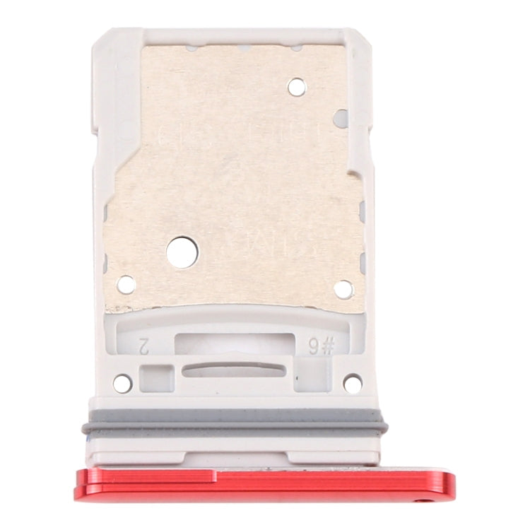 SIM Card Tray + Micro SD Card Tray for Samsung Galaxy S20 Fe 5G SM-G781B (Red)