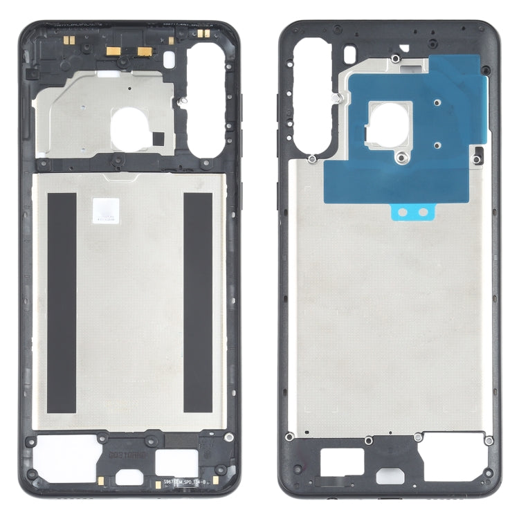 Placa de Marco Medio para Samsung Galaxy A21 SM-A215 (Negro)