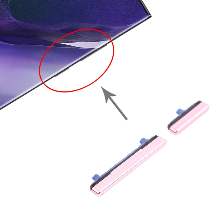 Botón de Encendido y Botón de Control de Volumen para Samsung Galaxy Note 20 Ultra (Rosa)