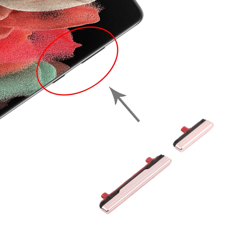 Power Button and Volume Control Button for Samsung Galaxy S21 Ultra 5G (Pink)