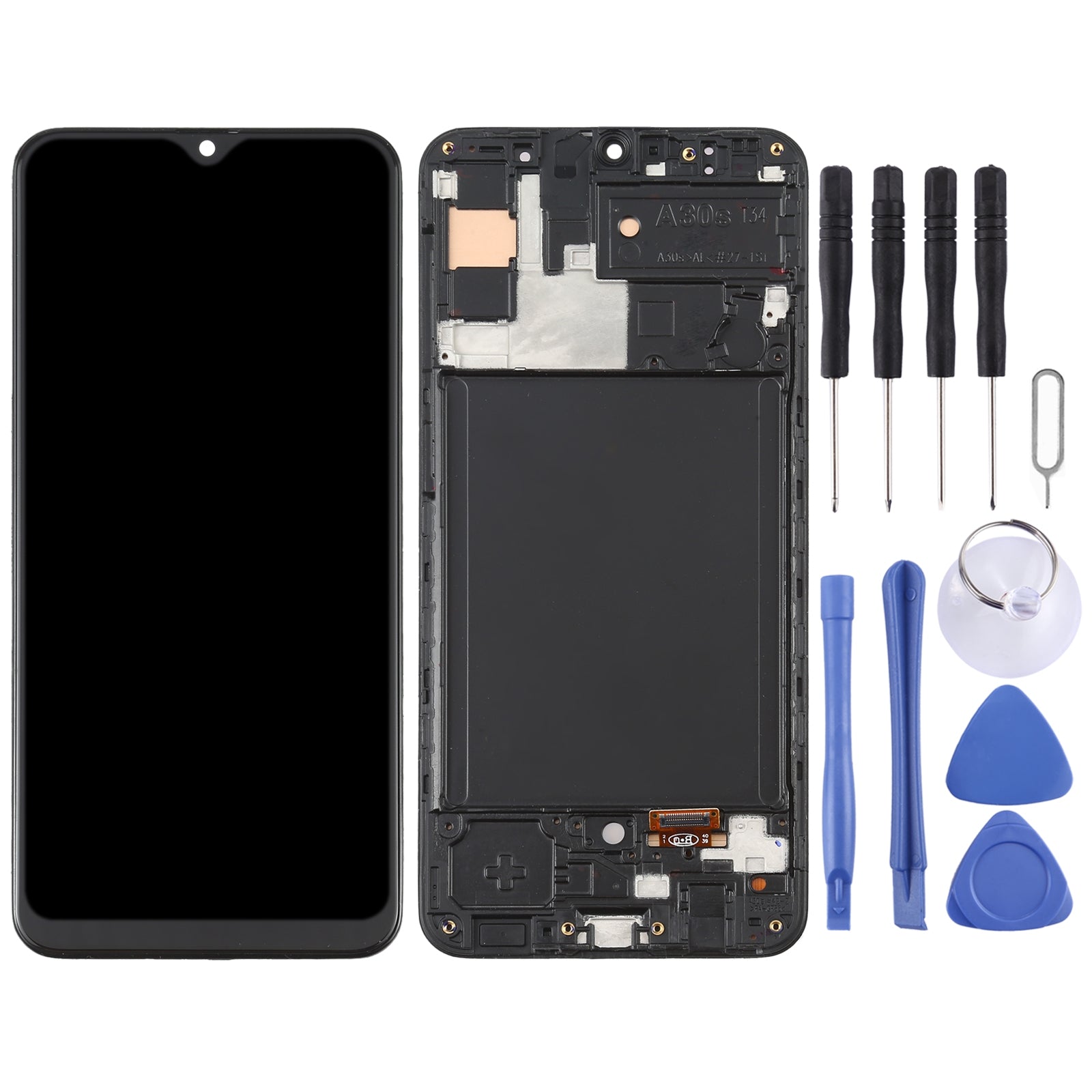Ecran Complet LCD + Tactile + Châssis (Oled) Samsung Galaxy A30S A307 Noir