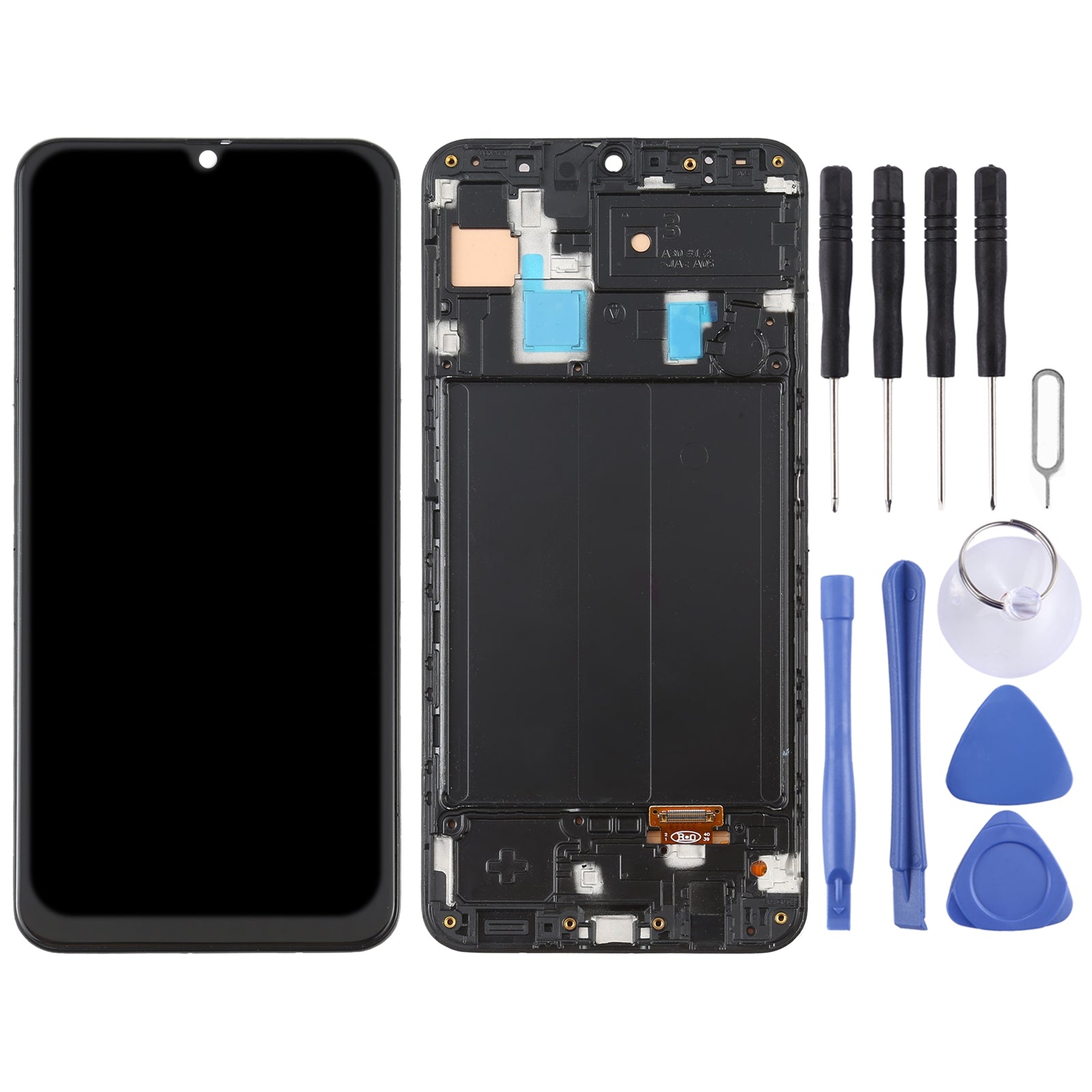 Ecran Complet LCD + Tactile + Châssis (Oled) Samsung Galaxy A30 A305 Noir