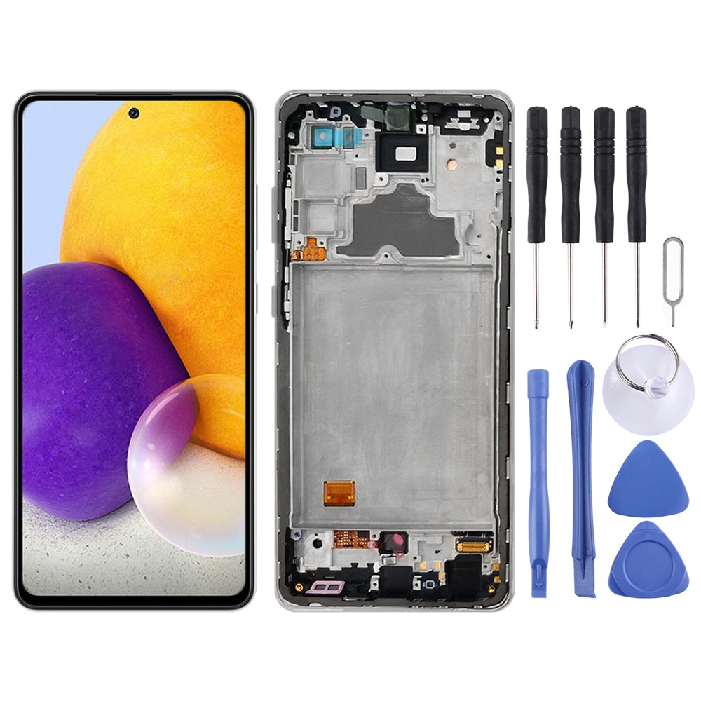 Ecran complet LCD + Tactile + Châssis Samsung Galaxy A72 A725 (Version 4G)