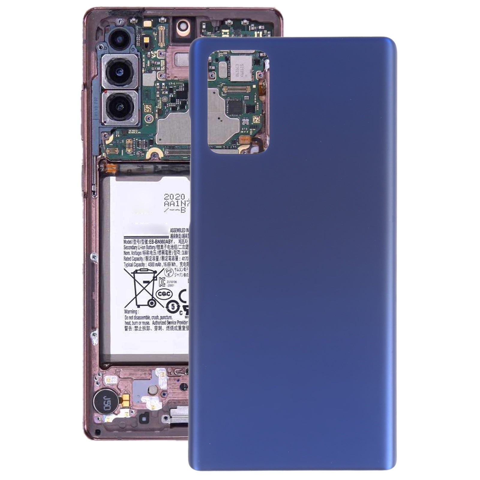 Cache Batterie Coque Arrière Samsung Galaxy Note 20 5G Bleu