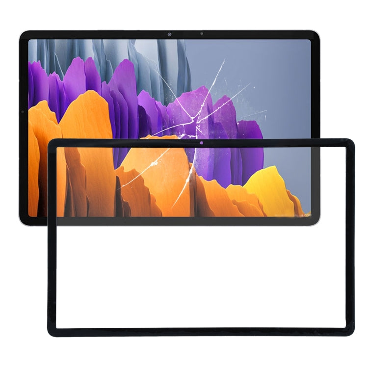 Vitre d'écran extérieure avec adhésif OCA pour Samsung Galaxy Tab S7 SM-T870 (Noir)