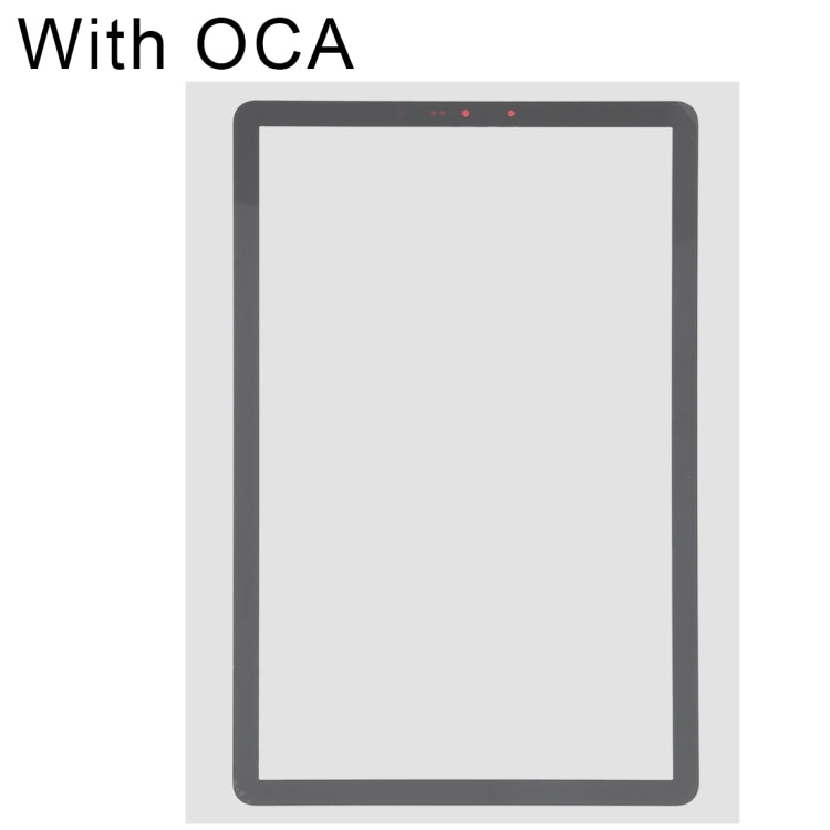 Pantalla Frontal Lente de vidrio exterior con OCA Adhesivo para Samsung Galaxy Tab S4 10.5 / SM-T830 / T835 (Negro)